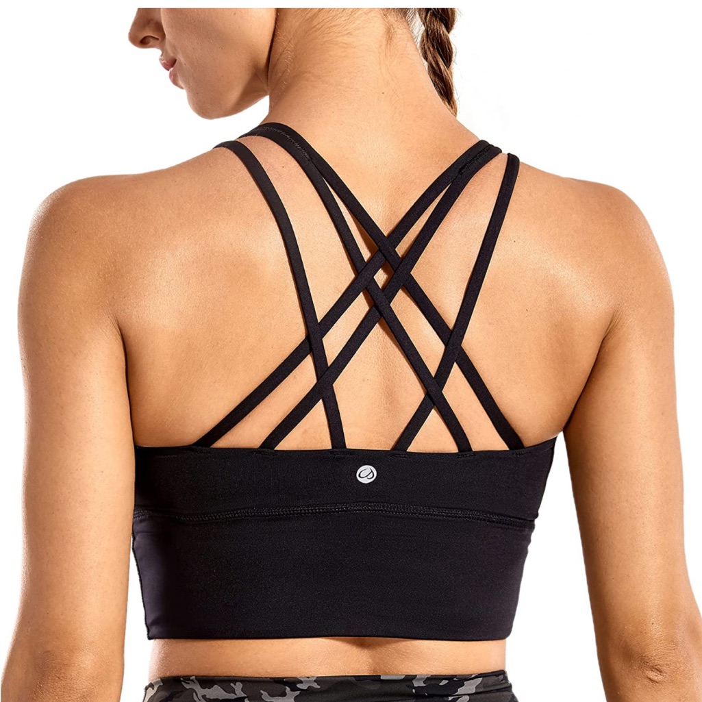 Crz Yoga Women's Strappy Longline Sports Bras Bundle